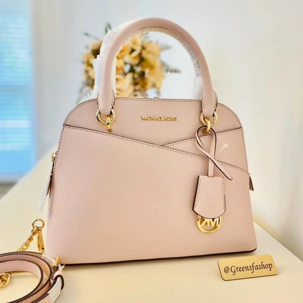 Michael Kors Medium Dome Satchel Crossbody Powder blush - Picture 10 of 11